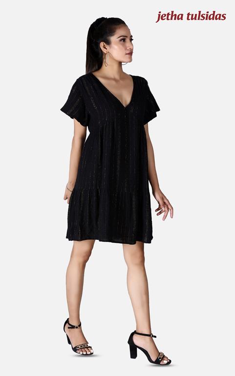 WOMEN WESTERN-MINI DRESS-LUREX